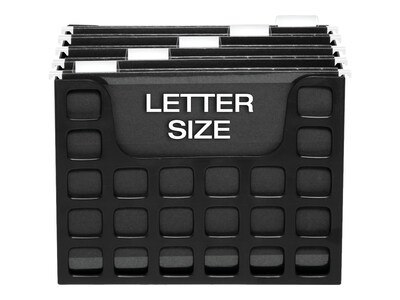 DecoFlex Hanging File Box, Letter Size, Black (PFX 23013)