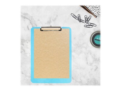 JAM Paper Plastic Clipboard, Translucent Blue (340926882)