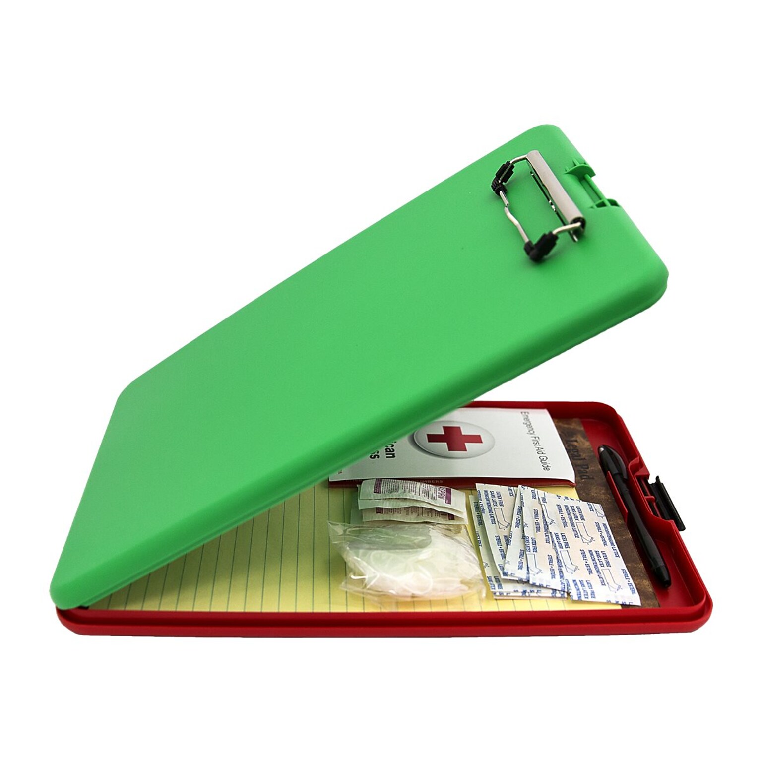 Saunders Show2Know Plastic Storage Clipboard, Letter Size, Red/Green (00580)