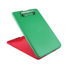 Saunders Show2Know Plastic Storage Clipboard, Red/Green (00580)