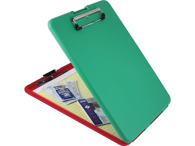 Saunders Show2Know Plastic Storage Clipboard, Red/Green (00580)