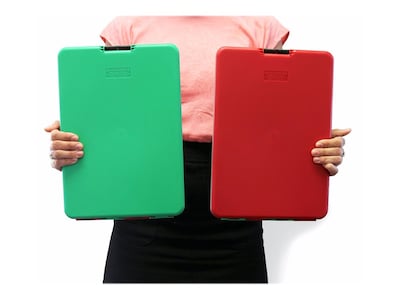 Saunders Show2Know Plastic Storage Clipboard, Red/Green (00580)