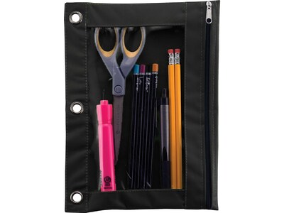 Advantus Zipper Pencil Pouch, Black (67024)