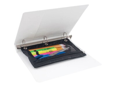 Advantus Zipper Pencil Pouch, Black (67024)