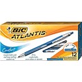 BIC ATLANTIS Comfort Retractable Ballpoint Pens, Medium Point, Blue Ink, Dozen (VCGC11BE)