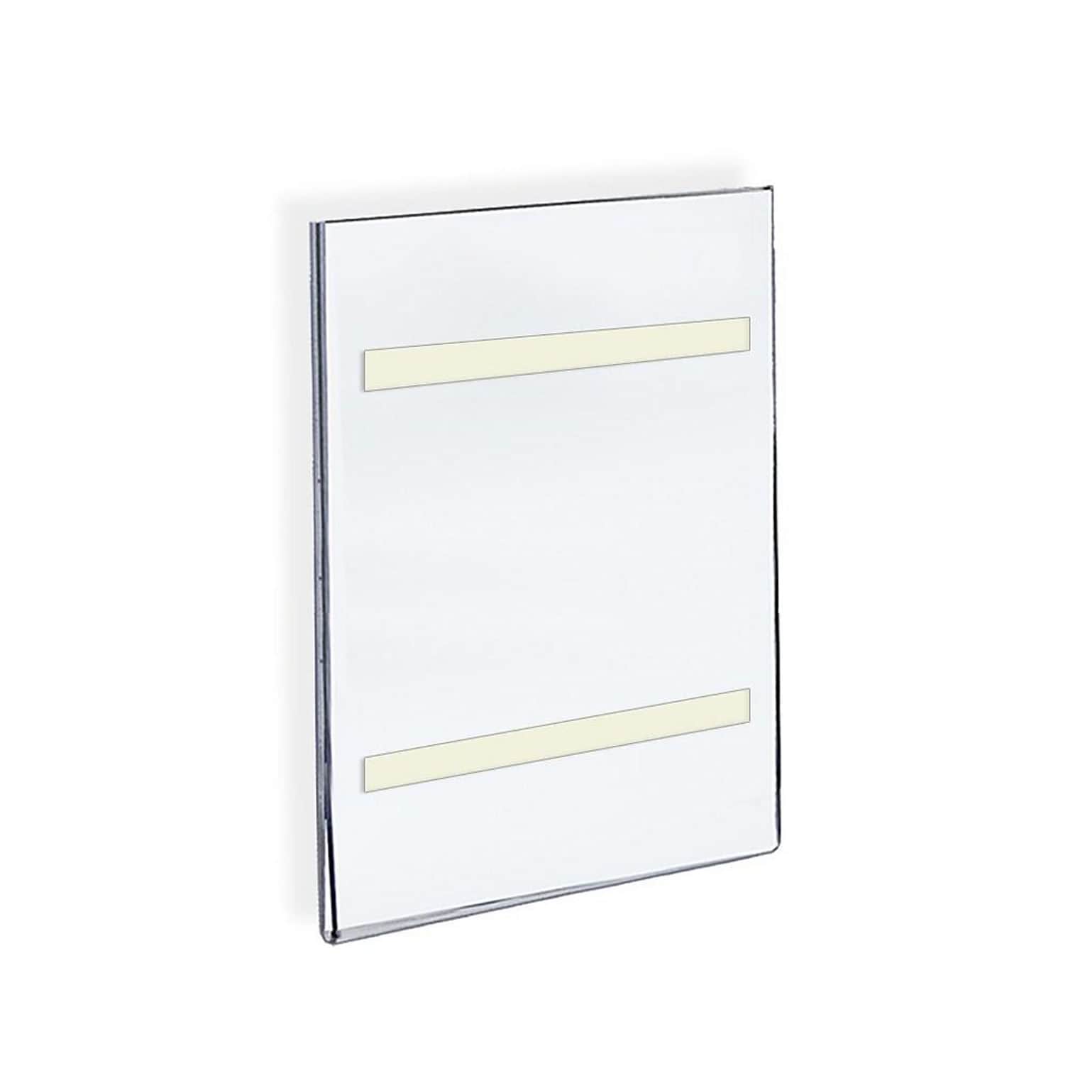 Azar Sign Holders, 11 x 17, Vertical, Wall Mounted, Clear Acrylic, 10/Pack (122032)