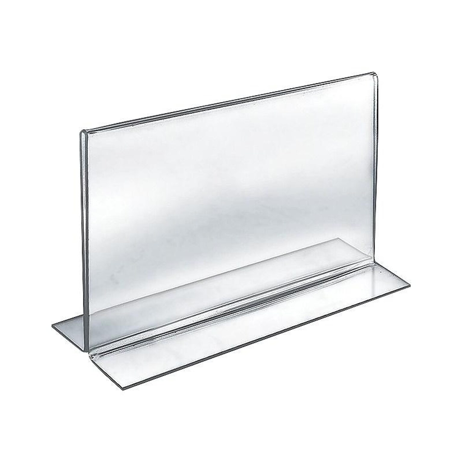 Azar Sign Holder, 8.5 x 11, Horizontal, Tabletop, Clear Acrylic, 10/Pack (152715)