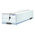 Bankers Box Liberty Corrugated Check & Form Storage Boxes, String & Button, 6H x 9.5W x 23.25D, W