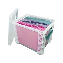 Advantus Super Stacker File Box, Letter Size, Clear (36872)