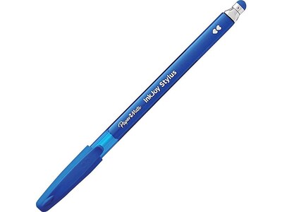 Paper Mate InkJoy 2 in 1 Stylus Ballpoint Pen, Medium Point, Blue Ink, Dozen (1951349)