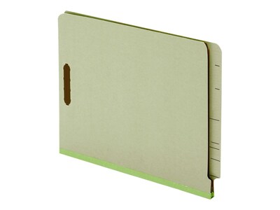 Pendaflex Pressboard End Tab Classification Folders, Letter Size, 6 Sections, Light Green, 10/Box (P