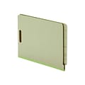 Pendaflex Pressboard End Tab Classification Folders, Letter Size, 6 Sections, Light Green, 10/Box (P