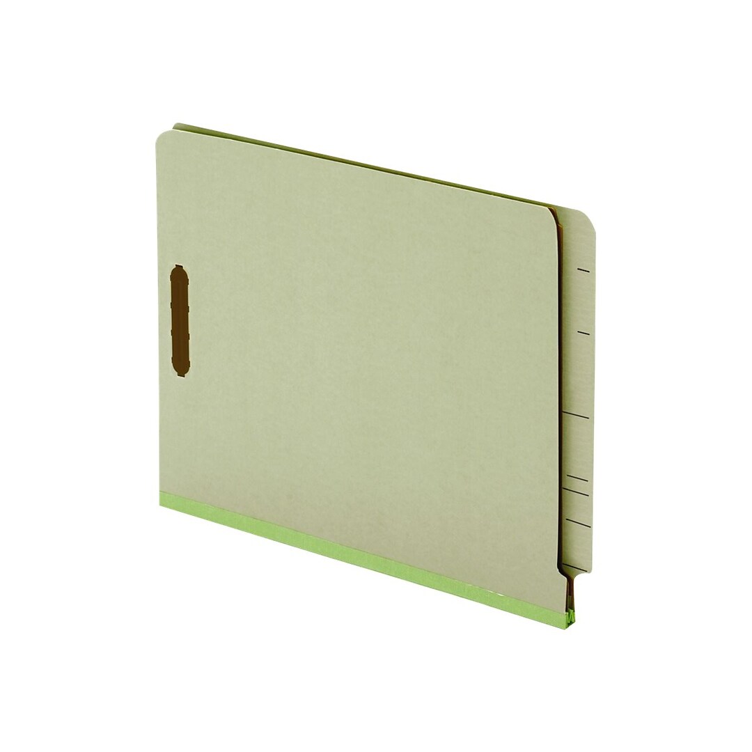10/box Pendaflex 23324 Green Pressboard Classification Folders 2 dividers Letter 