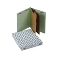 Pendaflex Pressboard End Tab Classification Folders, Letter Size, 6 Sections, Light Green, 10/Box (P