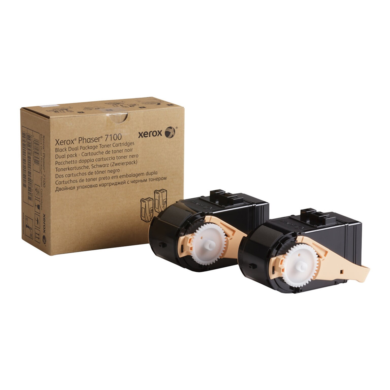 Xerox 106R02605 Black Standard Yield Toner Cartridge, 2/Pack