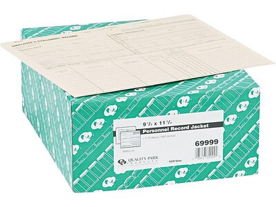 Quality Park File Jacket, Letter Size, Manila, 100/Box (69999)