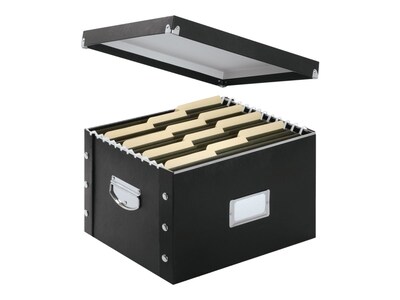 Snap-N-Store Collapsible Storage Box, Letter/Legal Size, Black (SNS01536)