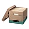 Bankers Box® R-Kive Heavy-Duty Recycled File Storage Boxes, Lift-Off Lid, Letter/Legal Size, Brown,