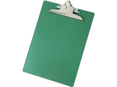 Saunders US-Works Plastic Clipboard, Letter Size, Green (21604)