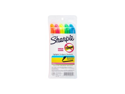 Sharpie Stick Highlighters, Chisel Tip, Assorted Colors, 5 Highlighters/Set, 72 Sets/Carton (27075CT)