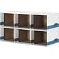 Bankers Box File/Cube™ Quick Set-Up Corrugated File Storage Box Shells, Letter/Legal Size, White/Blue, 6/Carton (0162601)