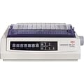 OKI 300 Turbo Series Microline 320 Turbo Parallel/USB Monochrome Dot Matrix Printer, White (91907101)