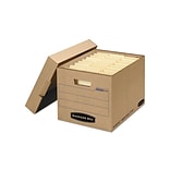 Bankers Box Heavy-Duty Corrugated File Storage Boxes, Lift-Off Lid, Letter/Legal Size, Kraft, 25/Car
