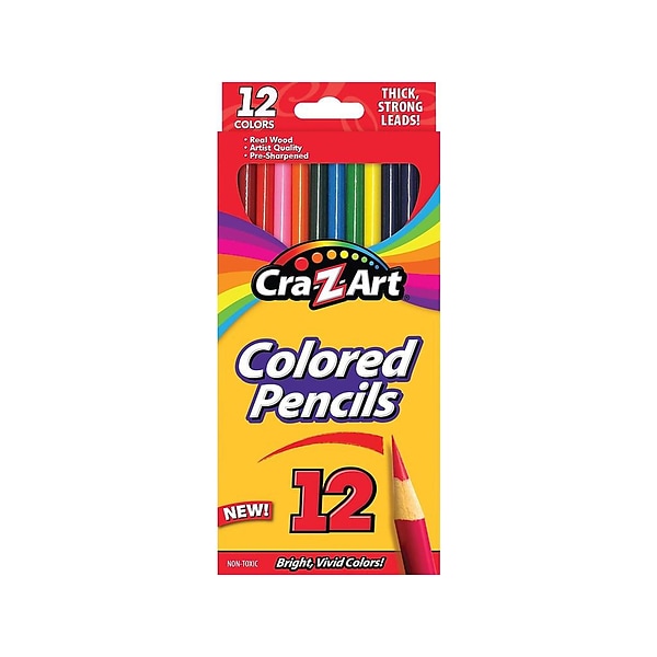 Cra-Z-Art Pre-sharpened Colored Pencils, Assorted, 12/Box (r10404)