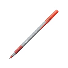 BIC Round Stic Grip Xtra Comfort Ballpoint Pens, Medium Point, Red Ink, Dozen (13889)