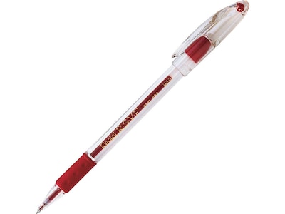 Pentel R.S.V.P. Ballpoint Pens, Medium Point, Red Ink, Dozen (BK91-B)