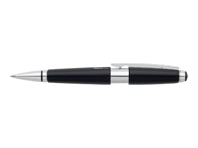 Cross Edge Medium Nib Metallic Fusion Resin Retractable Rollerball, Jet Black