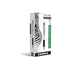 Zebra Z-Grip Flight Retractable Ballpoint Pen, Bold Point, 1.2mm, Black Ink, Dozen (21910)
