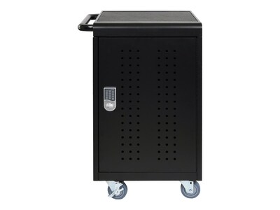 Luxor Lockable 30-Unit Laptop Storage Cabinet, Black Steel (LLTM30-B)