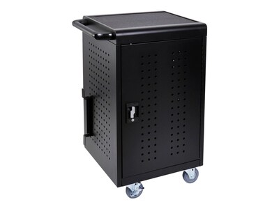 Luxor Lockable 30-Unit Laptop Storage Cabinet, Black Steel (LLTM30-B)