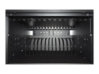 Luxor Lockable 30-Unit Laptop Storage Cabinet, Black Steel (LLTM30-B)