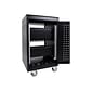 Luxor Lockable 30-Unit Laptop Storage Cabinet, Black Steel (LLTM30-B)