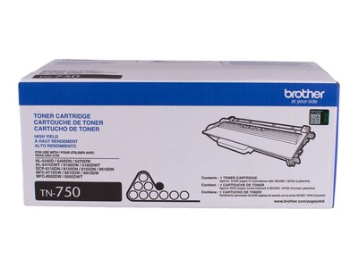 Brother TN-750 Black High Yield Toner  Cartridge