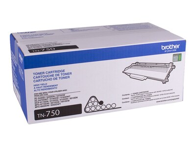 Brother TN-750 Black High Yield Toner  Cartridge