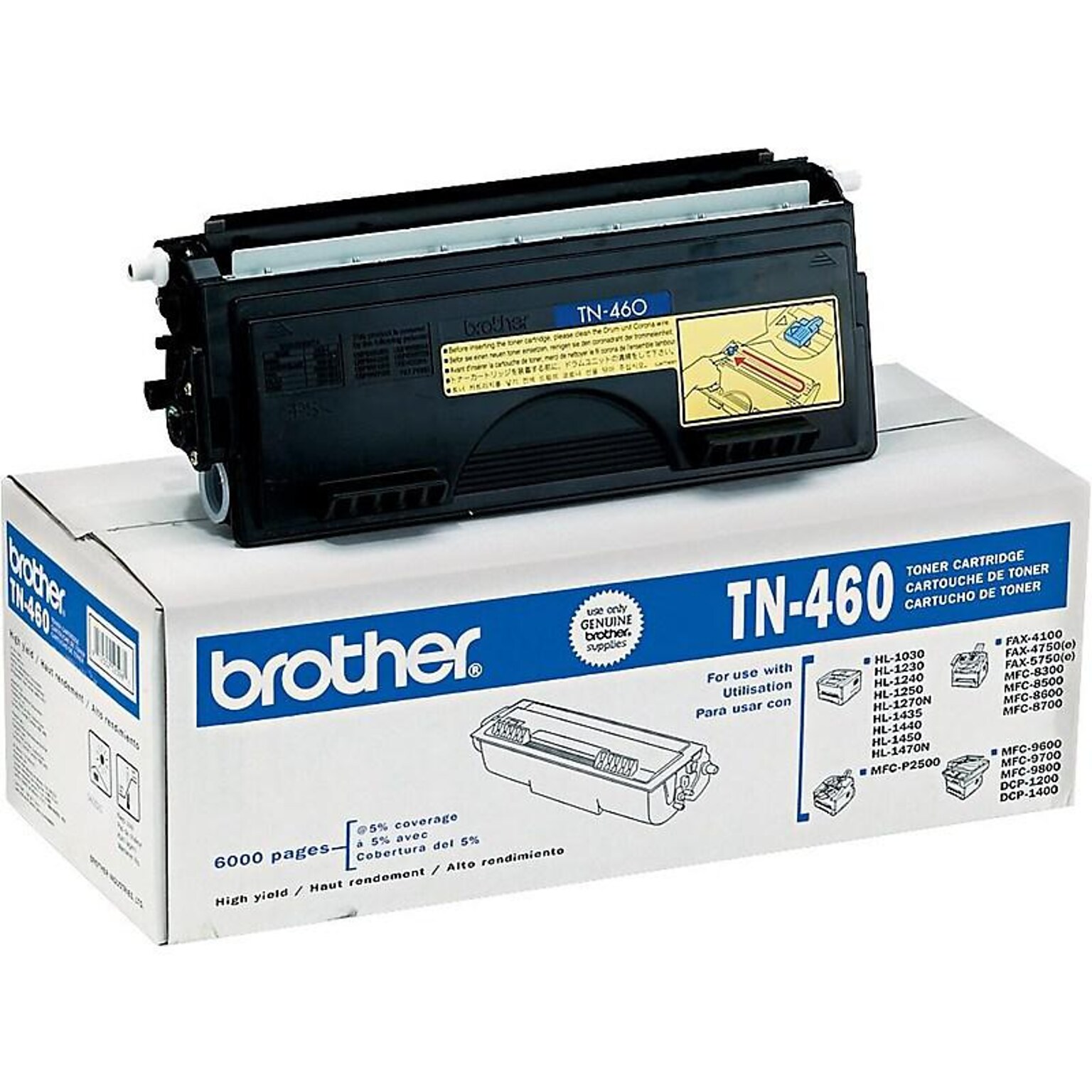 Brother Black High-Yield Toner Cartridge   (TN-460)