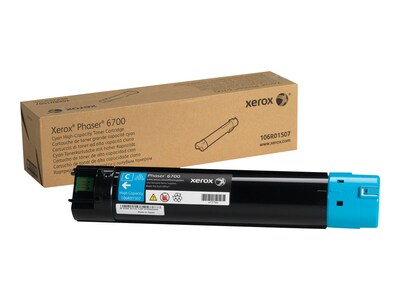 Xerox 106R01507 Cyan High Yield Toner Cartridge, Prints Up to 12,000 Pages