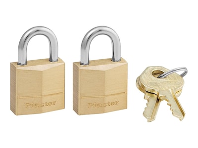 Master Lock Key Padlock, 2/Pack (120T)