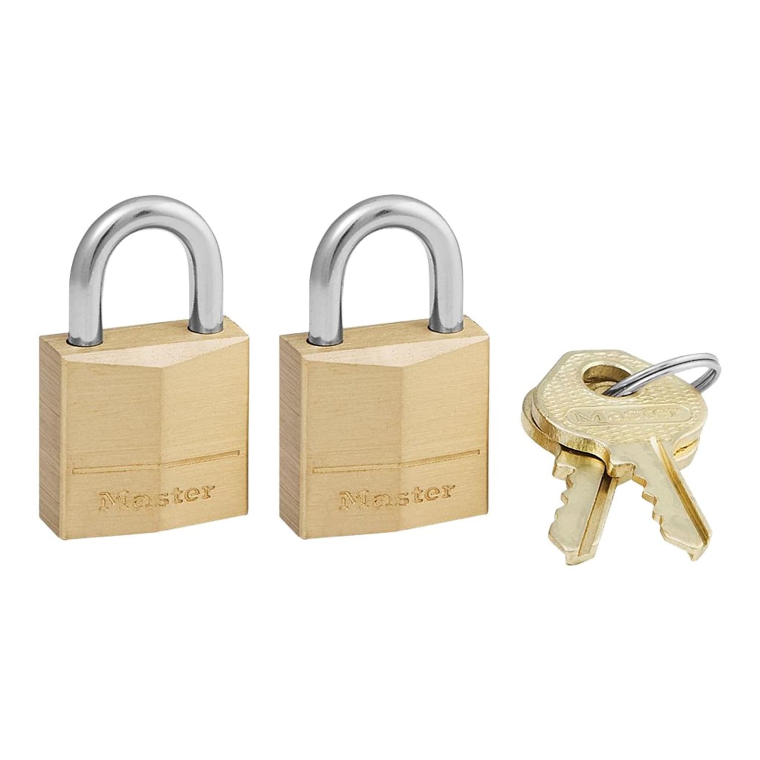 Master Lock Key Padlock, 2/Pack (120T)