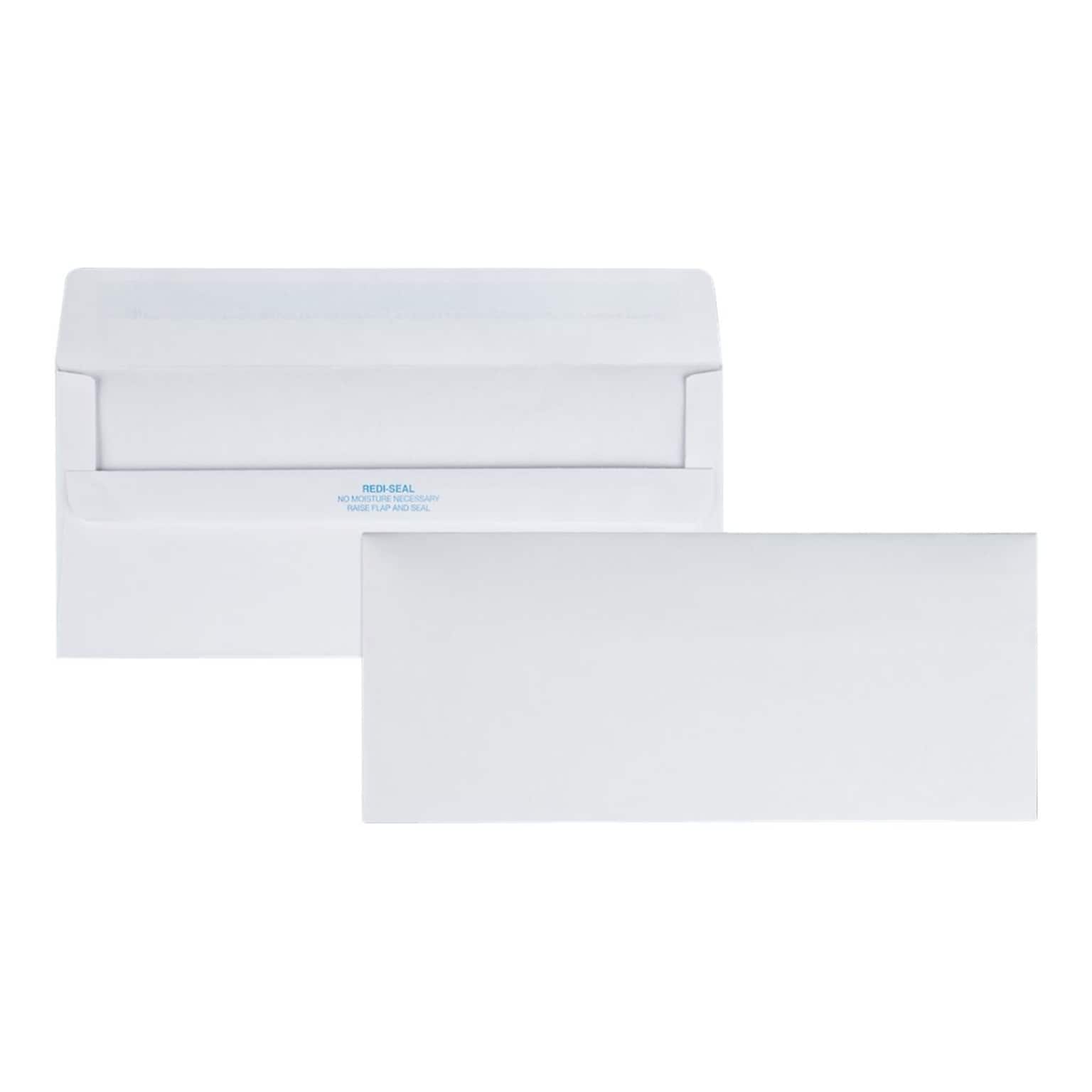 Quality Park Redi-Seal #10 Business Envelopes, 4 1/8 x 9 1/2, White Wove, 500/Box (QUA11118)