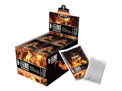 Ergodyne N-Ferno 6990 Activated Carbon Hand Warming Packs, 2.17"W x 3.74"D 40/Carton (16990)