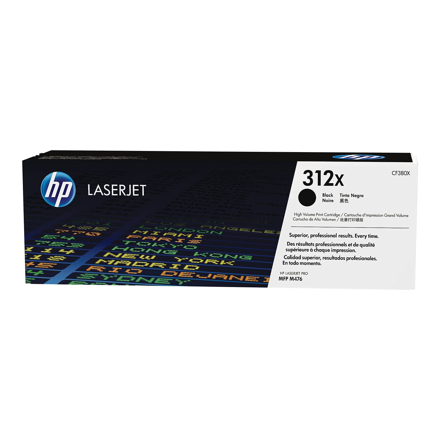 HP 312 Black High Yield Toner Cartridge, Prints Up to 4,400 Pages (CF380X)