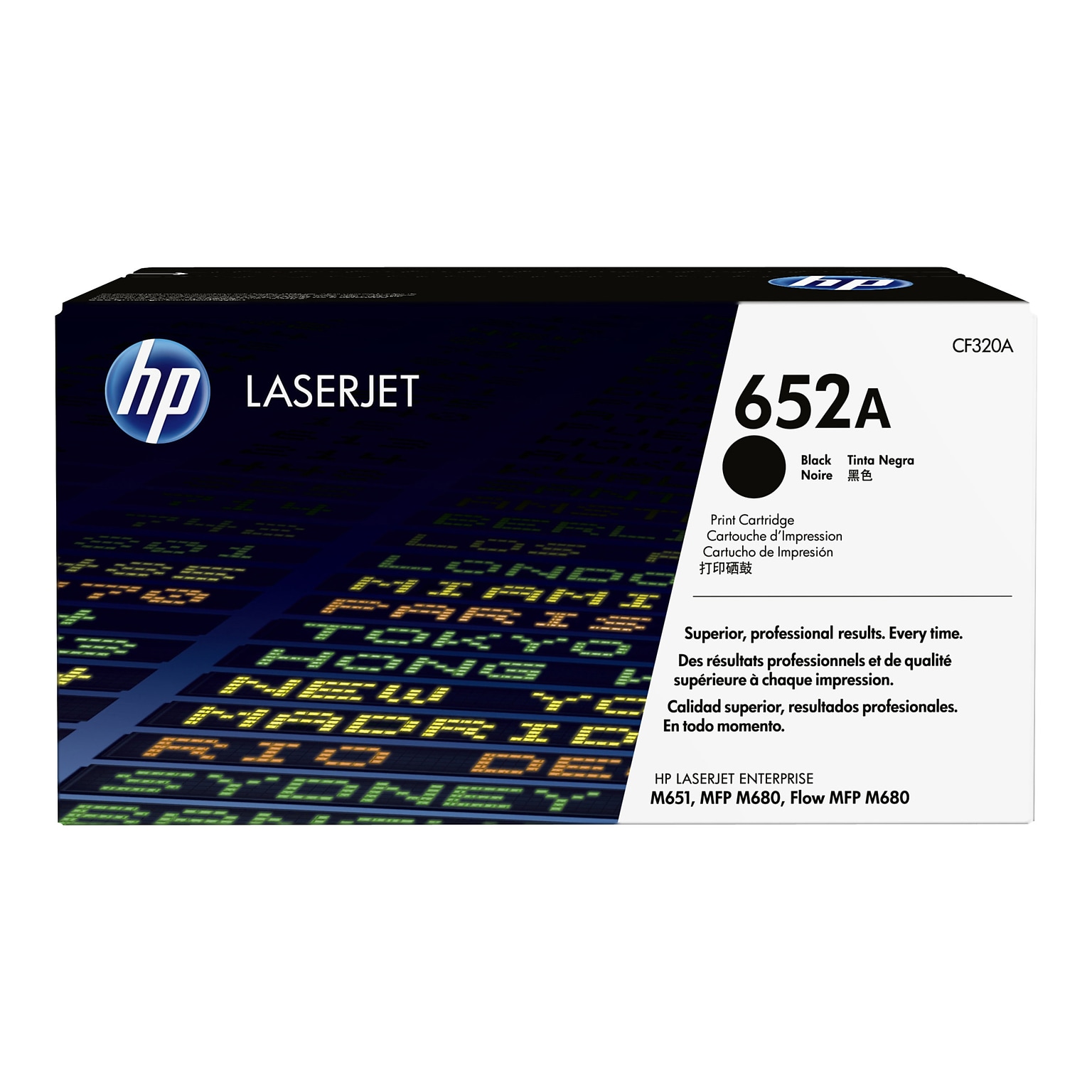 HP 652A Black Standard Yield Toner Cartridge (CF320A)