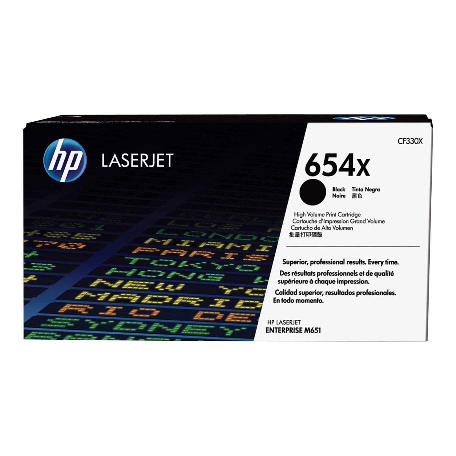 HP 654X Black High Yield Toner Cartridge (CF330X)