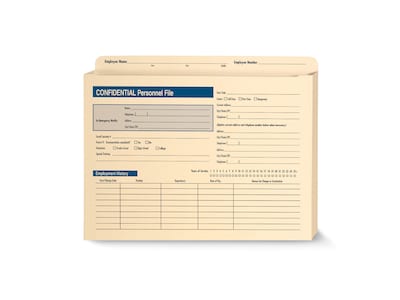 ComplyRight 1-Part Personnel Folder, 25/Pack (A222)