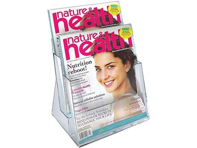 Azar Brochure Holder, 8.5 x 11, Vertical, Tabletop, Clear Plastic (252380)