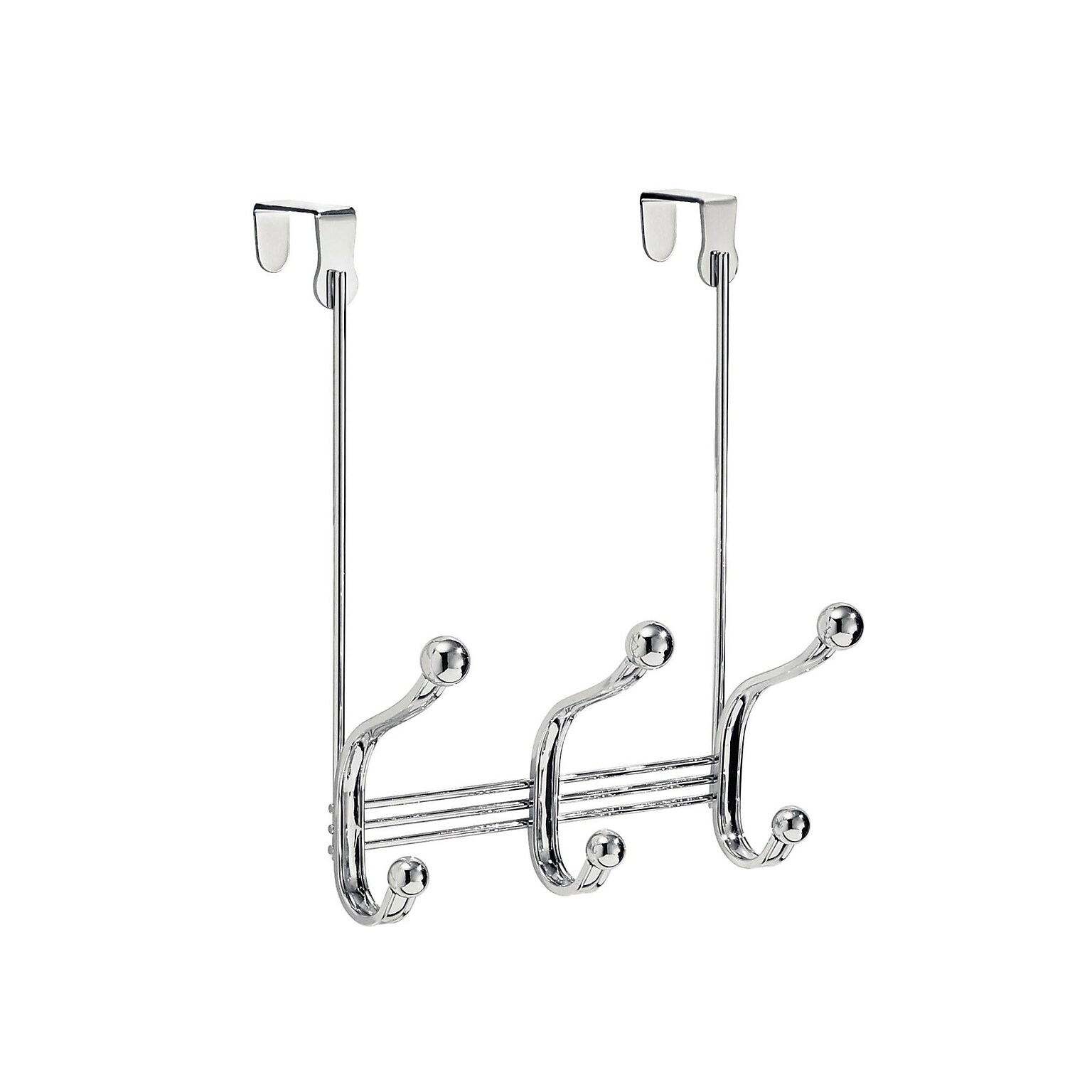 interDesign York Lyra Over-Door Rack, Chrome, Steel (53070)